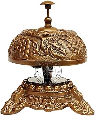 Hanzla Kolekciju Ugravirano Aluminijuma Stolu Bell Nautički Sto Bell Brass Je Antikvitet Završiti Ured Dekor