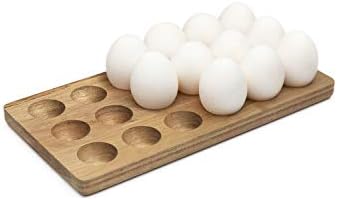 Drveni jaje držač pultu 18 Rupa drvene jaje držač za Frižideru, ili Pulta vrhu za Prikaz ili Skladište. Punjena Jaja poslužavnik, seljačino jaje poslužavnik za skladištenje - Braon
