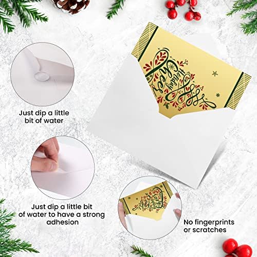 24 Pack Božićne Čestitke Srećan Božić Pozdrav Kartice sa Koverte Set, razglednice za Zimu Praznik Božićnu