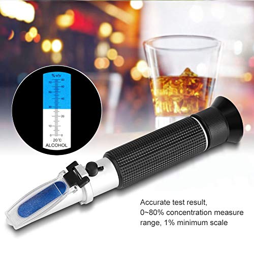 80% Test Profesionalni Ručnim Alkohol Refractometer Tester Metar Mjera Instrument za Odredio Pića Vino Pravi