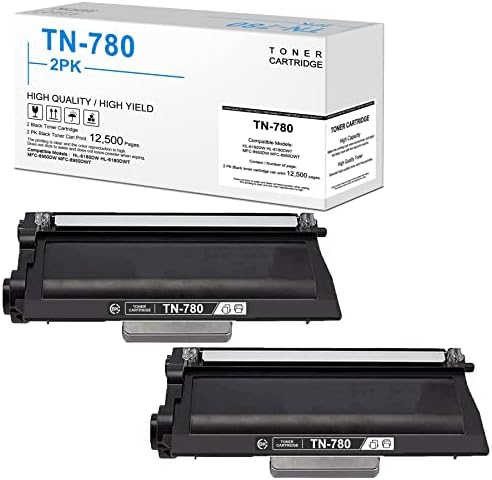 2 Pack Crni TN780 PROBAO-780 Kompatibilni Toneri Patrone Zamjenu za Brat HL 6180DW 6180DWT MFC 8950DW 8950DWT