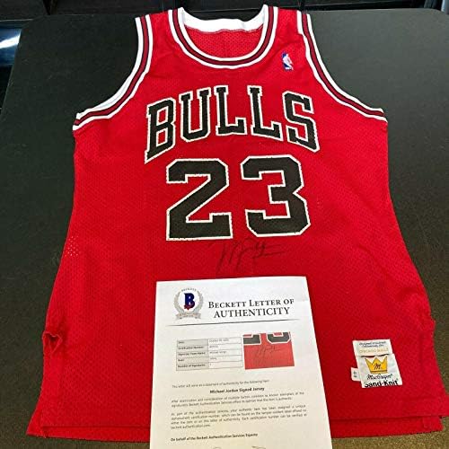 Michael Jordan Potpisao 1980 je Pijesak Isplela Chicago Bullsa Igru Model Jersey Beckett - Potpisanu NBA Dresove