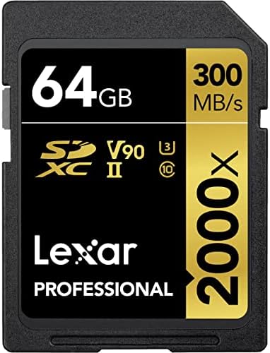 Lexar Profesionalni 2000x 64GB SDXC UHS-II memorijsku Karticu, 300MB/s Pročitao, 260MB/s Pisati, 2 Piva