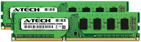 A-Tech 8GB (2 x 4GB) RAM za Informacije Matičnu ploču DQ87PG | DDR3 1333MHz DIMM PC3-10600 240-Pin Ne-ECC
