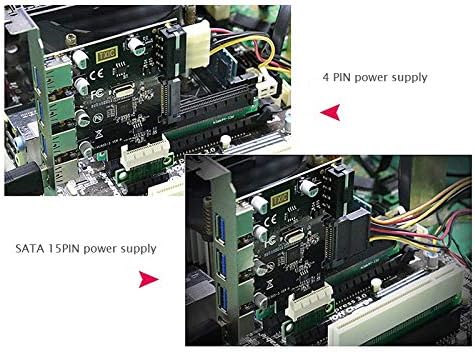 MEO 4 USB Port 3.0 PCI-E Produženje Karticu sam/Izlazne Karticu 4PIN/15PIN Moć Veza za Desktopa PC (TXB161)