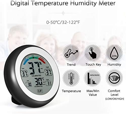 FCYIXIA Digitalni Zatvorenom Termometar Hygrometer Zaslonu Temperatura Mjerač Vlažnost Monitor