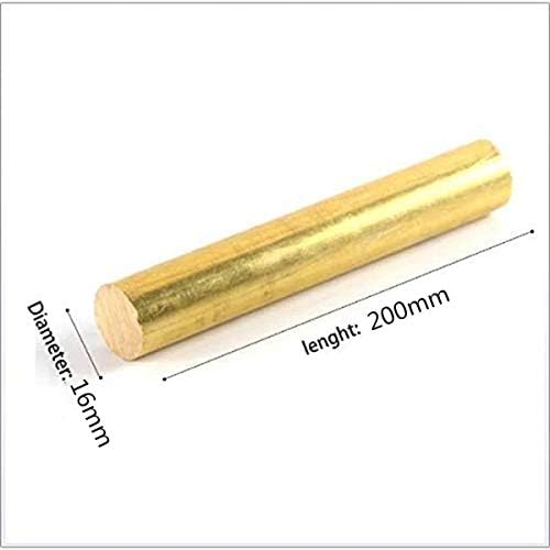 YIWANGO Brass je Rod Bar Hardvera Čvrst Rundu Šipke(Dužinu 200mm) Brass je Rod (Veličine : 16mmx200mm)