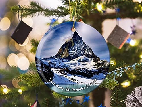 Švicarskoj Matterhorn Ski Raj Italiji Božićni Ukrasi za Jelku Keramički Broš Duplo Stao Ornament Dekor Bozic