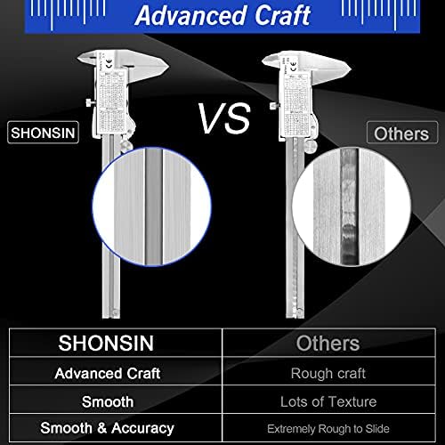 SHONSIN Apsolutnu Skali Digitalni Caliper, 6/150mm Caliper Površine Alat, 0.0005/0.01 mm Rezolucije, IP54