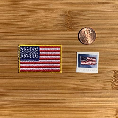 4 Američku Zastavu Patch Željezo na Set Redovno i Preokrenuti SAD Šešir Mrlje Veličine duga 1,75 x 1.25