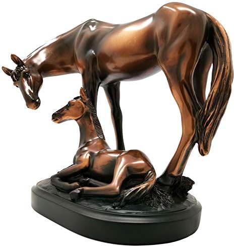 Blago Prirode Bronzanog Mama & Bebu Konja Skulpturu Kip 6 X, w 7 h