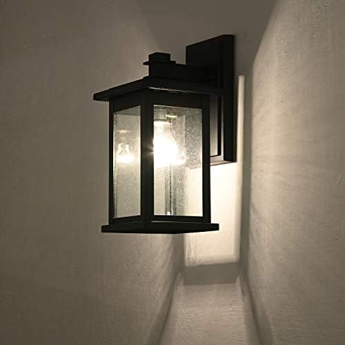 MICSIU Vanjski Zid Mount svjetiljku Eksterijer Sconces 1 Osvjetljenje Lampu Textured Crni Završim sa Jasno