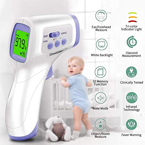 Termometar za Odrasle, Amerzam Ne Kontakt Čelo Infracrveni Termometri za Bebe,Djecu,Touchless Termometar