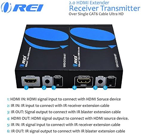 OREI UltraHD HDMI Extender 4K 18G HDBaseT Preko Jedan CAT5e/CAT6 Kablovsku 4K @ 60Hz Zavisi 230FT sa IR