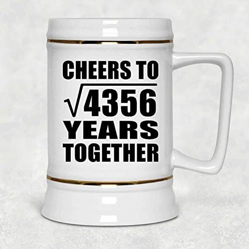 66 Godišnjicu Živjeli Na Kvadratni Korijen od 4356 Godina Zajedno - 22oz Pivo Stein Keramičke Bar Šolju