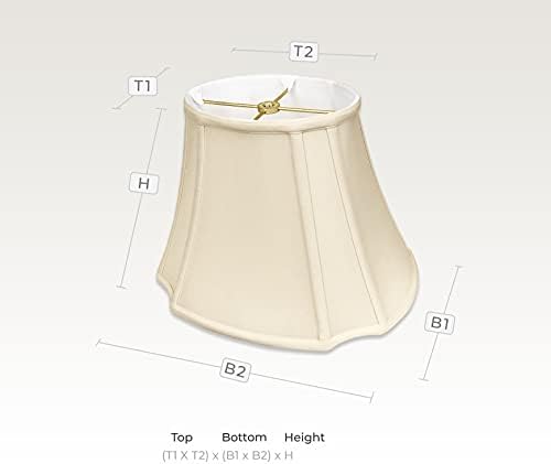 Kraljevski Dizajn SRANJA-709-19BG Ovalni Obrnuta Uglu Lampu Senci, Bež, (11 x 9) x (19 x od 16,5) x 13