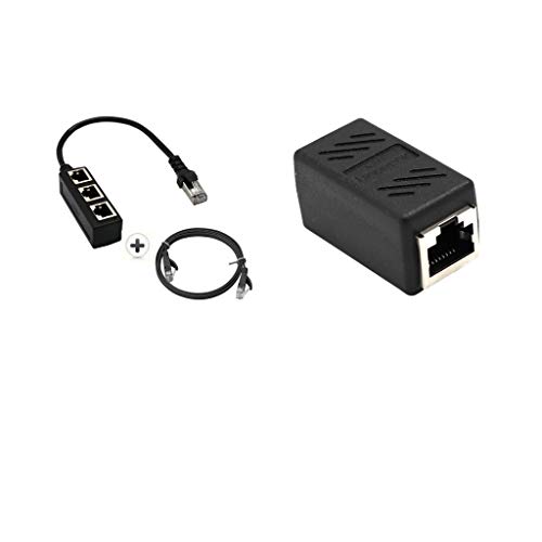 Baosity Rj45 Ethernet Produženje Adapter 1Male da 3Female&Cat6 Kablovsku+RJ45 F/F CAT6 Mreže LAN Veza Coupler