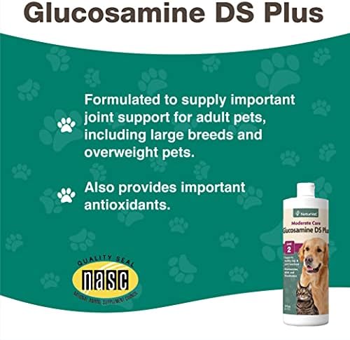 NaturVet Glucosamine DS Plus Nivo 2 Umjeren Briga Zajednički Podršku Dodatak za Pse i Macke, Tekućina, Napravio