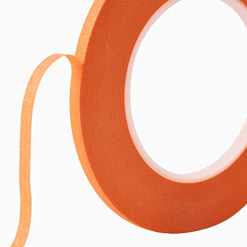 QDiShi 2 Pack 14 cm x 60yd Orange Slikara Kasetu Lako Uklanjanje Mršava Uski Završava Prikrivanje Kasetu