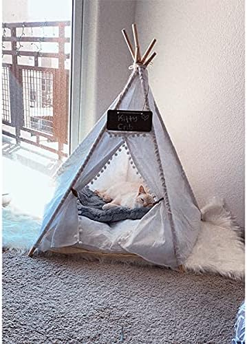AnRui Pas Vigvama Krevet Mačka Šator - Prenosni Ljubimca Šatore & Štene Kuće sa Debelim Jastuk & Tabli,